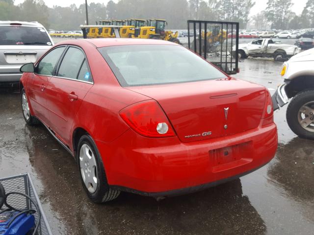 1G2ZF58B674152736 - 2007 PONTIAC G6 VALUE L RED photo 3