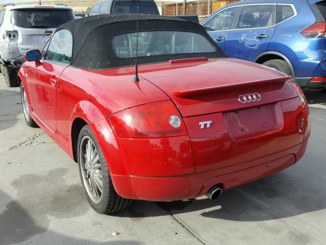 TRUTC28N121034211 - 2002 AUDI TT RED photo 3