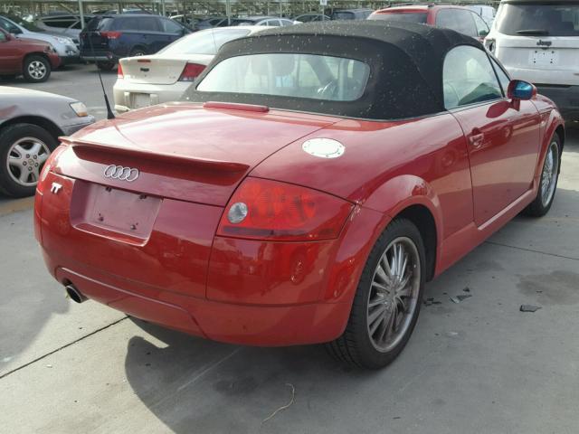 TRUTC28N121034211 - 2002 AUDI TT RED photo 4