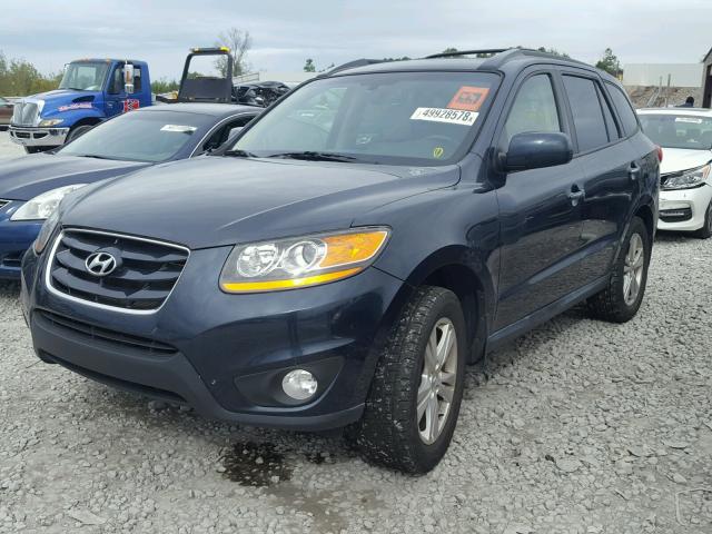 5XYZK4AG7BG039346 - 2011 HYUNDAI SANTA FE L BLUE photo 2