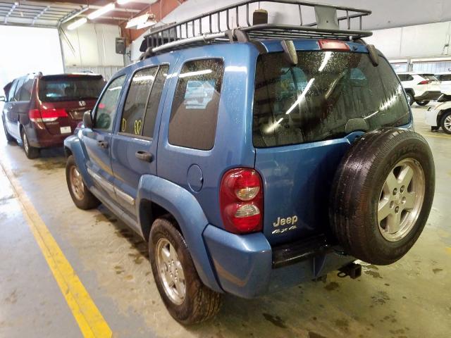 1J4GL58545W661094 - 2005 JEEP LIBERTY LI BLUE photo 3