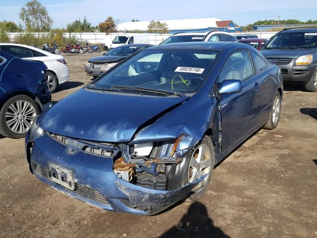 2HGFG12988H504411 - 2008 HONDA CIVIC EXL BLUE photo 2