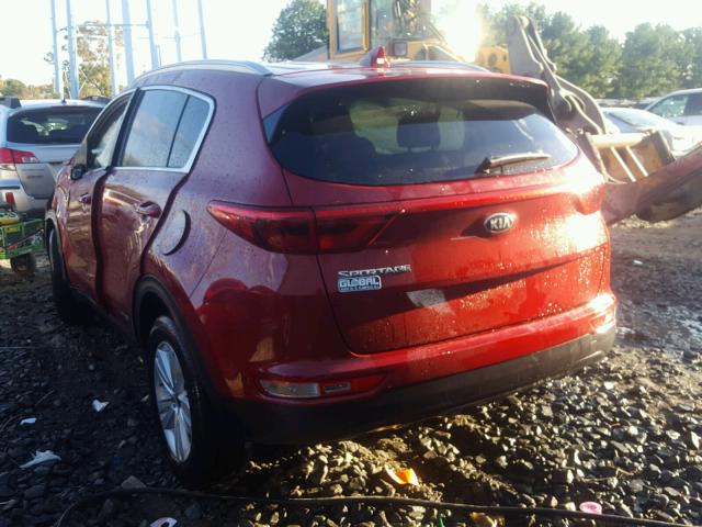 KNDPMCAC1J7417567 - 2018 KIA SPORTAGE L RED photo 3