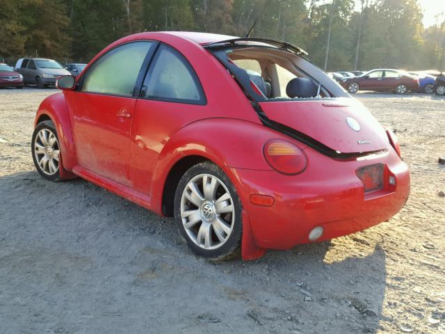 3VWCD21C93M443011 - 2003 VOLKSWAGEN NEW BEETLE წითელი ფოტო 3