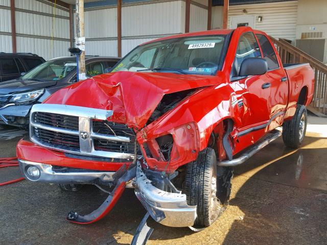 3D7KS28D17G797635 - 2007 DODGE RAM 2500 S RED photo 2