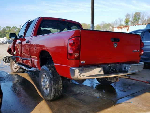 3D7KS28D17G797635 - 2007 DODGE RAM 2500 S RED photo 3