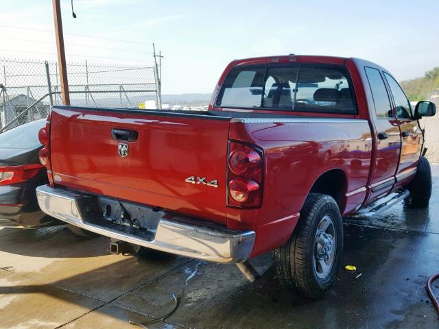 3D7KS28D17G797635 - 2007 DODGE RAM 2500 S Կարմիր լուսանկար 4