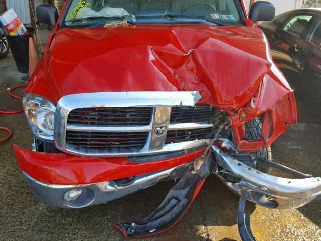 3D7KS28D17G797635 - 2007 DODGE RAM 2500 S RED photo 7