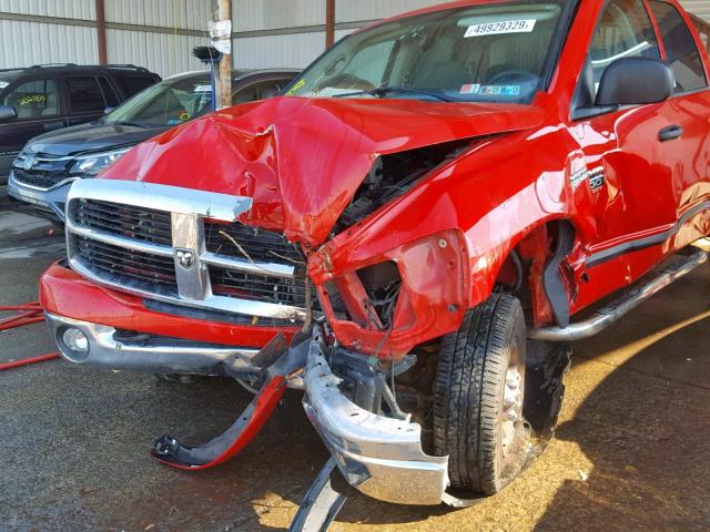 3D7KS28D17G797635 - 2007 DODGE RAM 2500 S Կարմիր լուսանկար 9