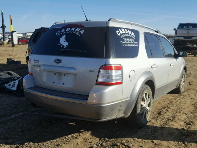 1FMDK02W28GA39443 - 2008 FORD TAURUS X S SILVER photo 4