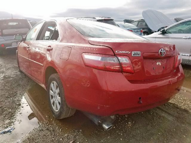 4T1BK46K57U020696 - 2007 TOYOTA CAMRY LE RED photo 3