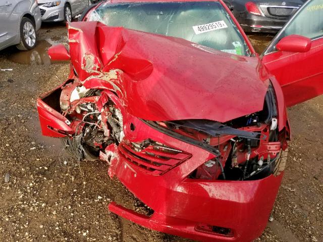 4T1BK46K57U020696 - 2007 TOYOTA CAMRY LE RED photo 7