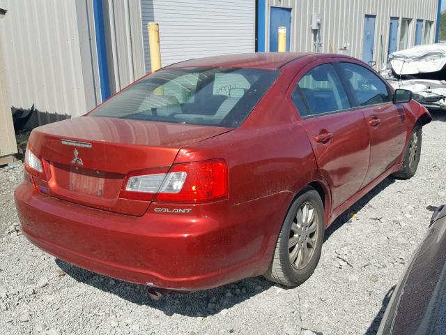 4A32B2FF7BE022509 - 2011 MITSUBISHI GALANT FE RED photo 4