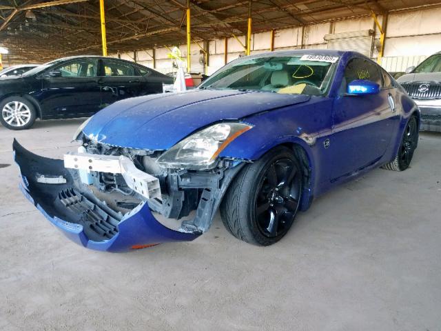 JN1AZ34D35M603178 - 2005 NISSAN 350Z COUPE BLUE photo 2