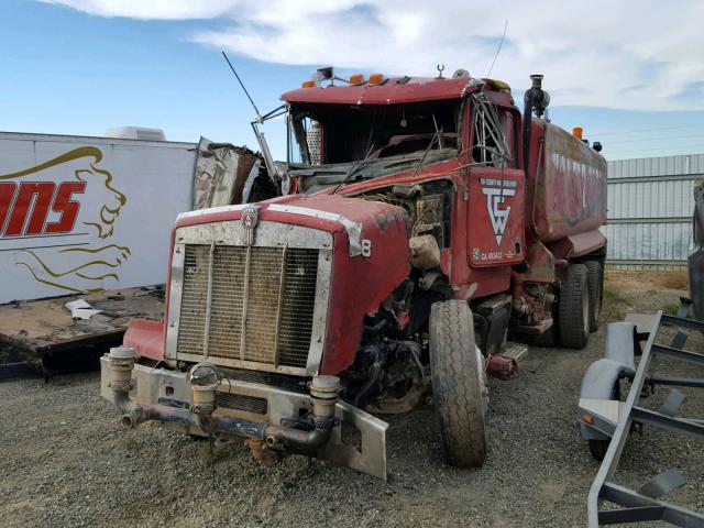 1NKDL69X0MS926242 - 1991 KENWORTH CONSTRUCTI RED photo 2