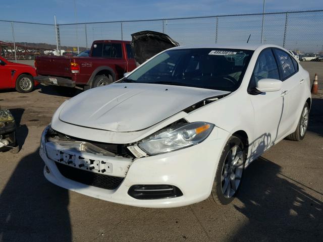 1C3CDFBA6DD221096 - 2013 DODGE DART SXT WHITE photo 2