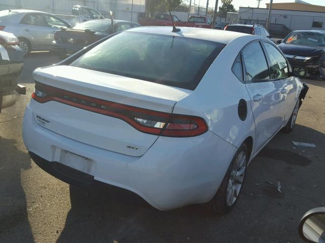 1C3CDFBA6DD221096 - 2013 DODGE DART SXT WHITE photo 4