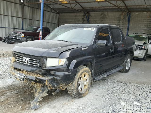 2HJYK16477H529704 - 2007 HONDA RIDGELINE BLACK photo 2