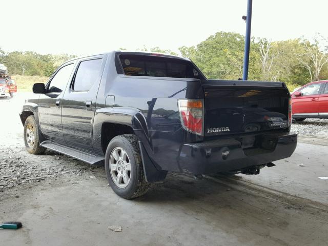 2HJYK16477H529704 - 2007 HONDA RIDGELINE BLACK photo 3