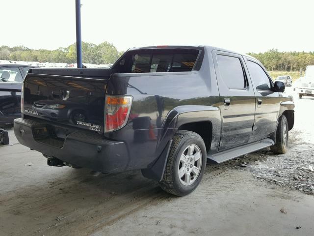 2HJYK16477H529704 - 2007 HONDA RIDGELINE BLACK photo 4