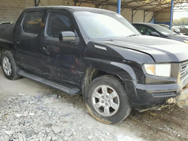 2HJYK16477H529704 - 2007 HONDA RIDGELINE BLACK photo 9