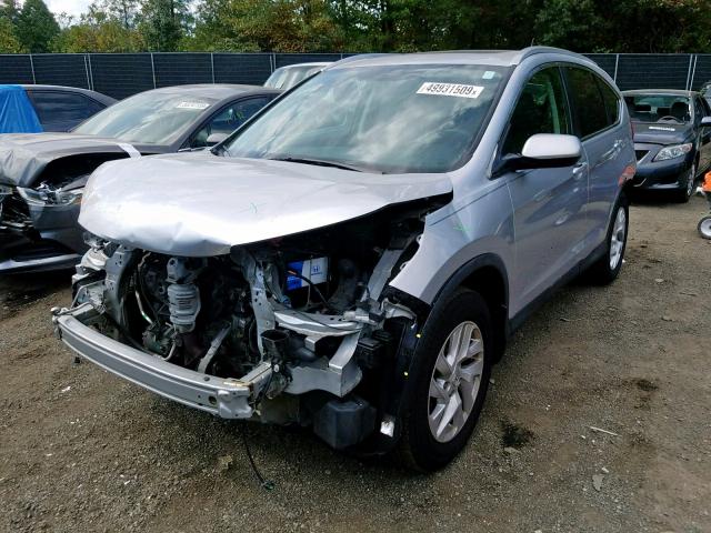 2HKRM4H73FH632054 - 2015 HONDA CR-V EXL SILVER photo 2