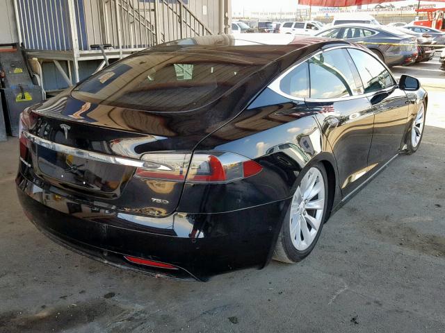 5YJSA1E22JF280741 - 2018 TESLA MODEL S أسود صورة 4