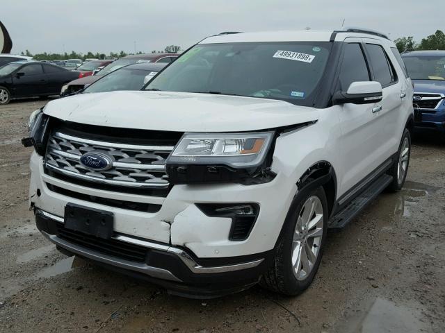 1FM5K7F88JGC26264 - 2018 FORD EXPLORER L WHITE photo 2