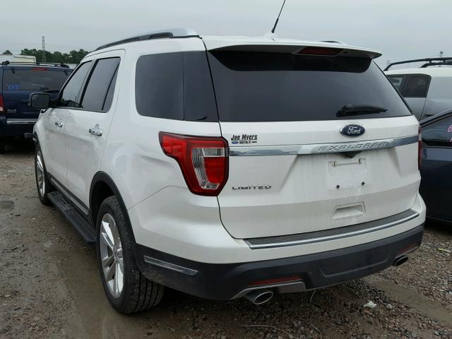 1FM5K7F88JGC26264 - 2018 FORD EXPLORER L WHITE photo 3