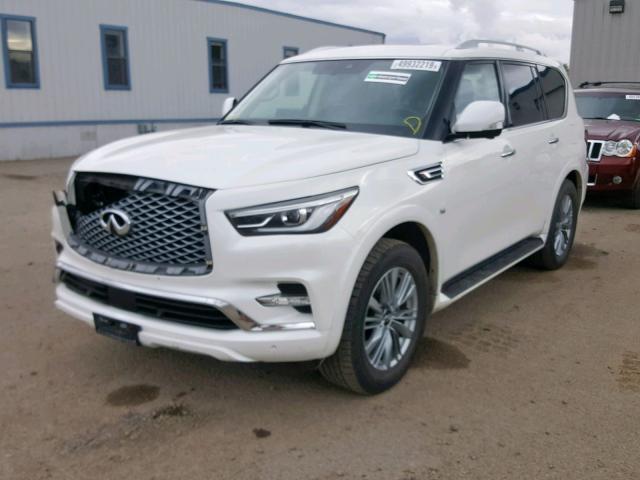 JN8AZ2NE7K9227618 - 2019 INFINITI QX80 LUXE WHITE photo 2