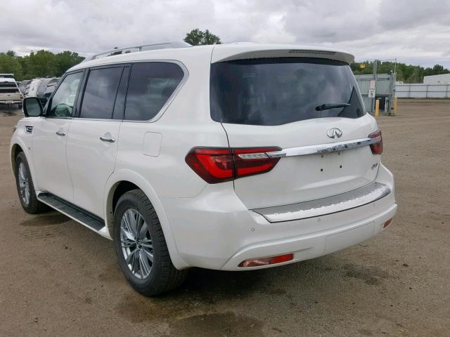 JN8AZ2NE7K9227618 - 2019 INFINITI QX80 LUXE WHITE photo 3