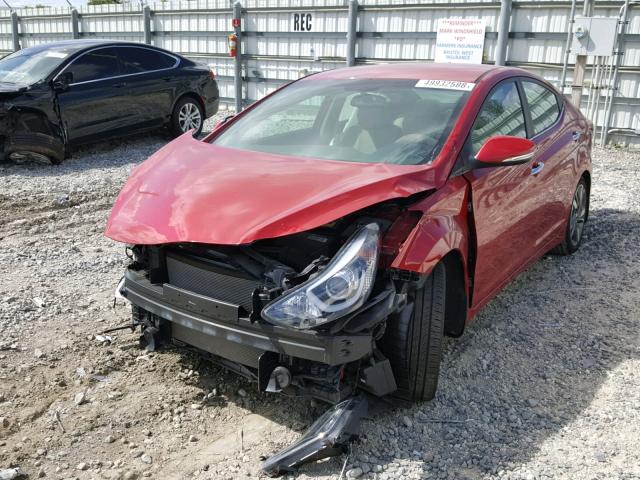 KMHDH4AE9FU353071 - 2015 HYUNDAI ELANTRA SE RED photo 2