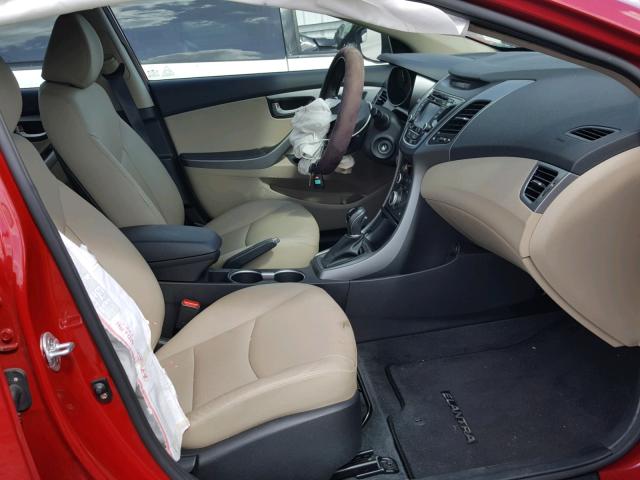 KMHDH4AE9FU353071 - 2015 HYUNDAI ELANTRA SE RED photo 5