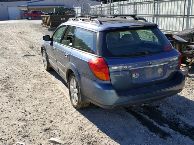 4S4BP62C967355176 - 2006 SUBARU LEGACY OUT BLUE photo 3