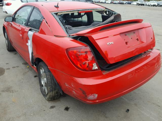1G8AV18F37Z108956 - 2007 SATURN ION LEVEL RED photo 3