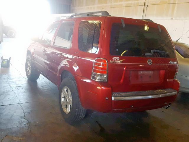 4M2CU39H67KJ15643 - 2007 MERCURY MARINER HE BURGUNDY photo 3