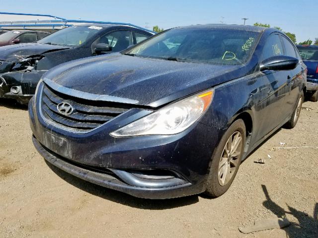 5NPEB4AC8BH065555 - 2011 HYUNDAI SONATA GLS BLUE photo 2