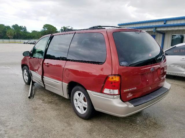 2FMZA53422BA99966 - 2002 FORD WINDSTAR S RED photo 3