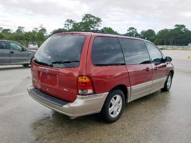 2FMZA53422BA99966 - 2002 FORD WINDSTAR S RED photo 4