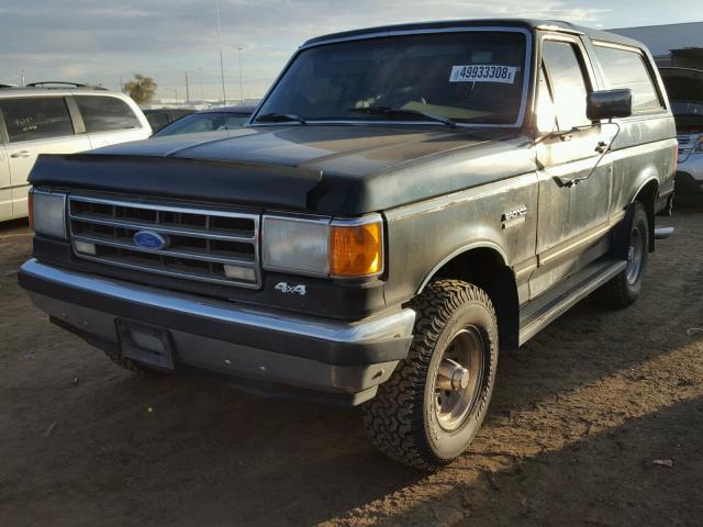 1FMEU15N9MLA62386 - 1991 FORD BRONCO U10 BLACK photo 2