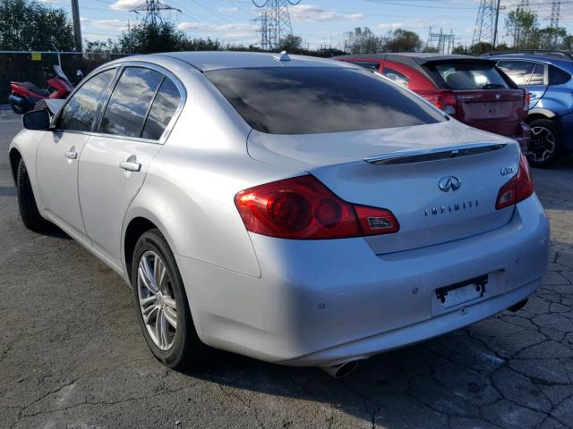 JN1CV6ARXDM752725 - 2013 INFINITI G37 GRAY photo 3