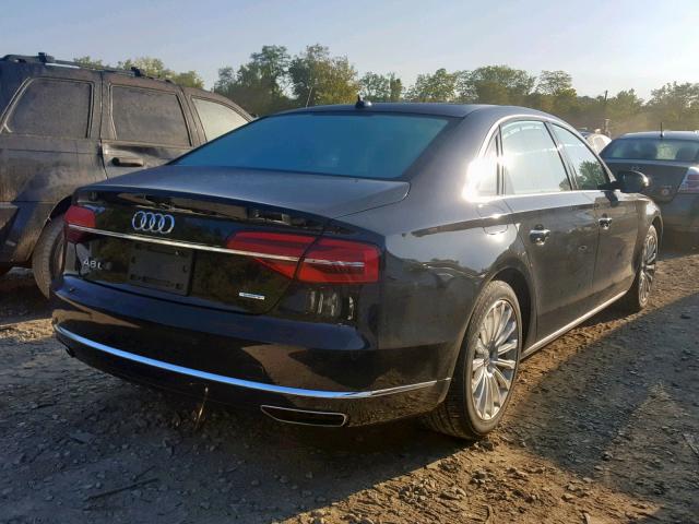 WAU3GAFD9FN027943 - 2015 AUDI A8 L QUATT BLACK photo 4