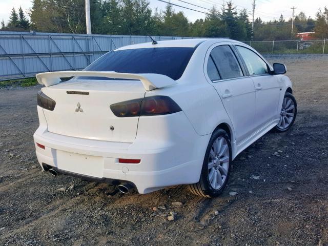 JA32V6FV4AU008367 - 2010 MITSUBISHI LANCER RAL WHITE photo 4