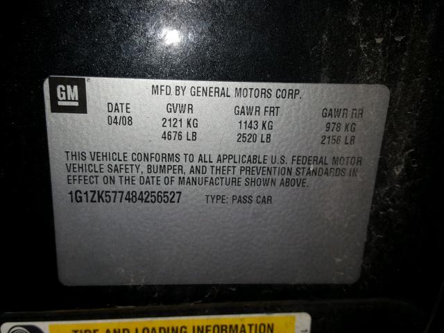 1G1ZK577484256527 - 2008 CHEVROLET MALIBU LTZ 黑色 照片 10