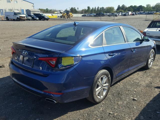 5NPE24AF2FH239362 - 2015 HYUNDAI SONATA SE BLUE photo 4