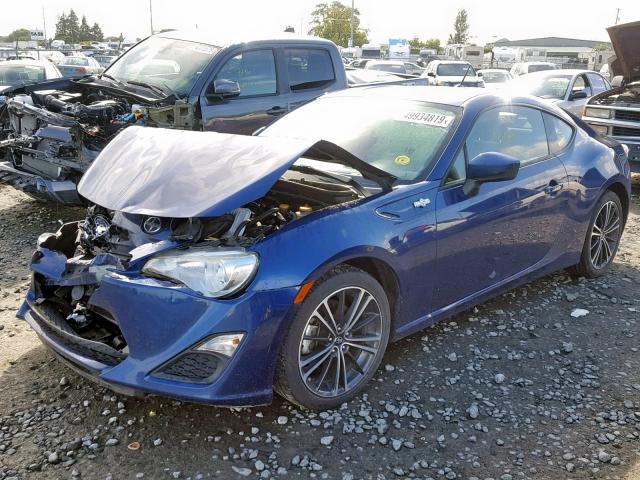JF1ZNAA15D1705615 - 2013 TOYOTA SCION FR-S BLUE photo 2