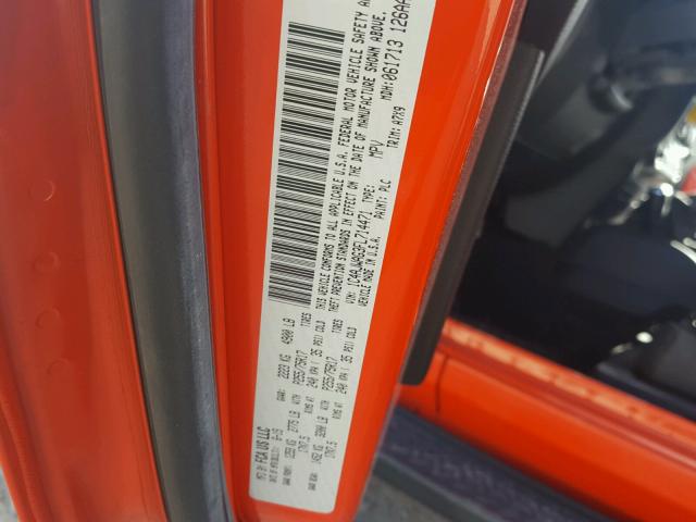 1C4AJWAG3FL714471 - 2015 JEEP WRANGLER S ORANGE photo 10