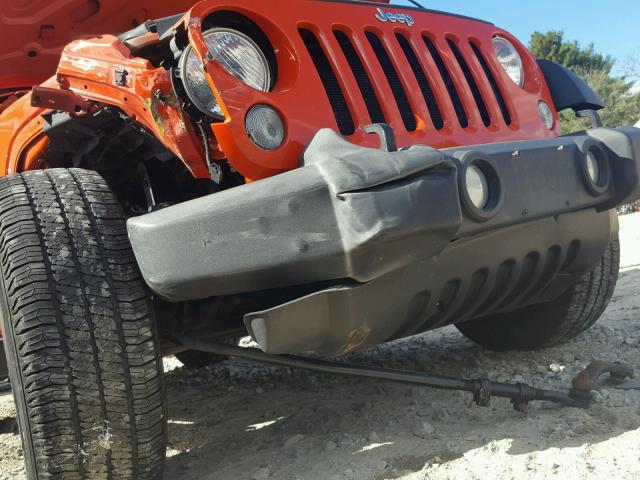 1C4AJWAG3FL714471 - 2015 JEEP WRANGLER S ORANGE photo 9