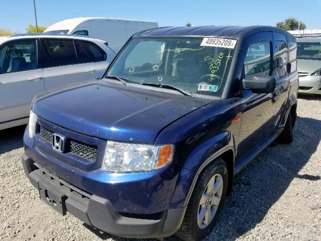 5J6YH2H70AL006254 - 2010 HONDA ELEMENT EX BLUE photo 2