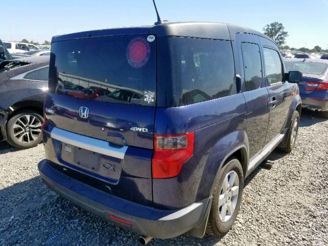 5J6YH2H70AL006254 - 2010 HONDA ELEMENT EX BLUE photo 4